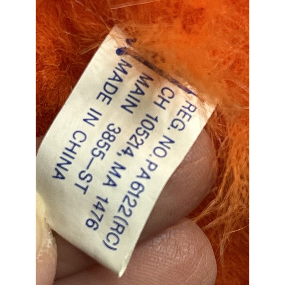 Swibco Puffkins OMAR the Orange Monkey 6” Plush Beanbag 1994 with Tags Stuffed - Picture 8 of 11